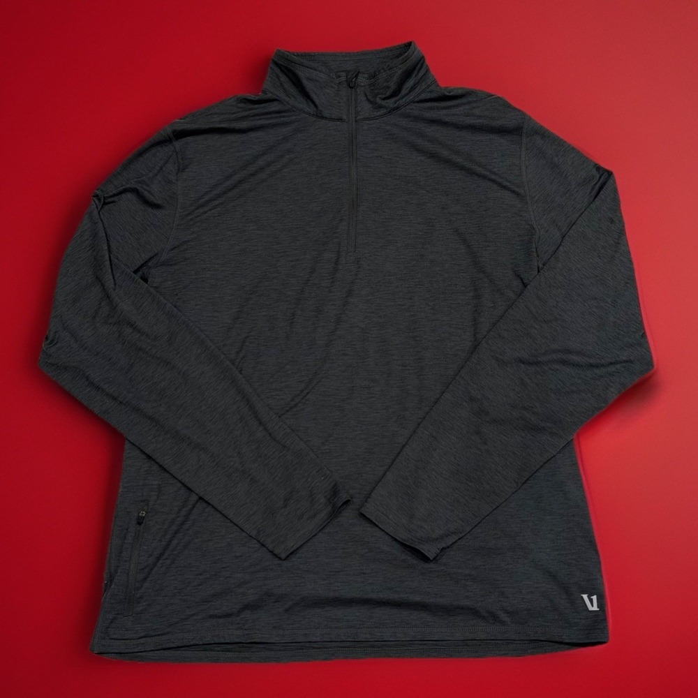 Vuori Ease Performance Half Zip 2.0 Pullover Men's Size XL Charcoal Gray Stretch